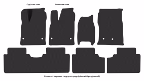 Interior mats for the Nissan Ariya (FE0) 2022-… I generation EU Crossover - Фото 4