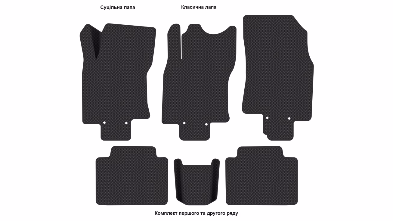 Interior mats for the Nissan Rogue T32 2013-2020 II generation US Crossover - Фото 2