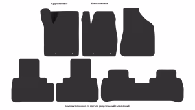 Interior mats for the Nissan Murano Z50 2002-2008 I generation EU Crossover - Фото 4