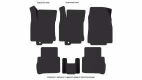 Interior mats for the Nissan Tiida C11 2004-2011 I generation EU Sedan - Фото 3