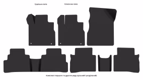 Interior mats for the Nissan Murano Z51 2008-2014 II generation Crossover - Фото 3