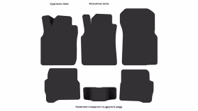 Interior mats for the Nissan Almera (N16) 2000-2006 II generation EU Hatchback - Фото 3