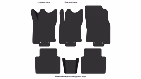Interior mats for the Nissan X-Trail T32 2017-2021 III generation EU Crossover restyling 7-seater - Фото 6