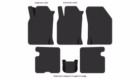 Interior mats for the Nissan Almera (N15) 1995-2000 I generation EU Sedan - Фото 3