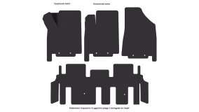 Interior mats for the Nissan Pathfinder R52 2012-2021 IV generation Crossover 7-seater - Фото 3