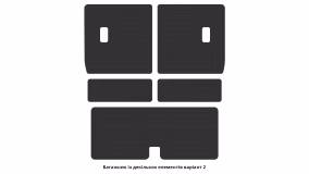 Interior mats for the Nissan Pathfinder R51 2004-2010 III generation EU Crossover pre-restyling 7-seater - Фото 2