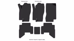 Interior mats for the Nissan Pathfinder R51 2004-2010 III generation EU Crossover pre-restyling 7-seater - Фото 5