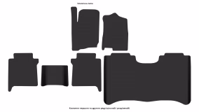 Interior mats for the Nissan Titan TA61 2015-2020 II generation US Pickup pre-restyling 2-door - Фото 2