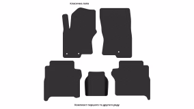 Interior mats for the Nissan Navara (Frontier) 2005-2010 III generation US Pickup pre-restyling - Фото 2