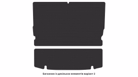 Interior mats for the Opel Zafira B 2005-2008 II generation EU Minivan pre-restyling 7-seater - Фото 2