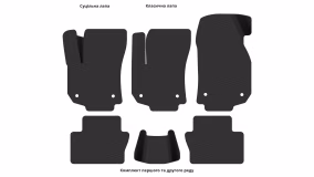 Interior mats for the Opel Zafira B 2005-2008 II generation EU Minivan pre-restyling 7-seater - Фото 6