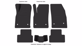 Interior mats for the Opel Astra J 2012-2015 IV generation EU Universal restyling 5-door - Фото 3