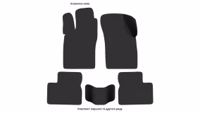 Interior mats for the Opel Calibra 1989-1997 I generation EU Coupe - Фото 2