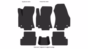 Interior mats for the Opel Zafira A 1999-2003 I generation EU Minivan pre-restyling 7-seater - Фото 6