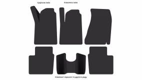 Interior mats for the Opel Omega A 1986-1993 I generation EU Sedan - Фото 3