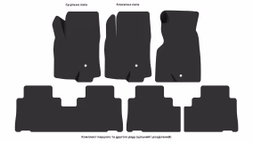 Interior mats for the Opel Antara 2010-2017 I generation EU Crossover restyling - Фото 3