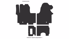 Interior mats for the Opel Vivaro A 2001-2014 I generation EU VAN - Фото 3