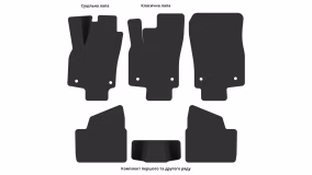 Interior mats for the Opel Astra H 2004-2007 III generation EU Universal pre-restyling - Фото 3