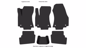 Interior mats for the Opel Zafira A 2003-2005 I generation EU Minivan restyling 7-seater - Фото 7
