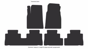 Interior mats for the Opel Antara 2006-2010 I generation EU Crossover pre-restyling - Фото 4