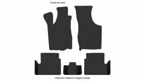 Interior mats for the Opel Corsa A 1982-1993 I generation EU Coupe - Фото 2