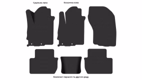 Interior mats for the Peugeot 4007 2007-2013 I generation EU Crossover 5-seater - Фото 4