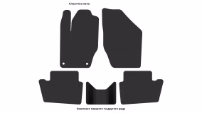 Interior mats for the Peugeot 408 2010-2014 I generation EU Sedan - Фото 3