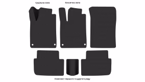 Interior mats for the Peugeot 407 SW 2004-2010 I generation EU Universal - Фото 3