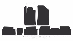 Interior mats for the Peugeot 508 2010-2018 I generation EU Sedan Hybrid - Фото 3