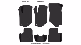 Interior mats for the Peugeot 2008 2019-… II generation EU Crossover Hybrid - Фото 4