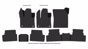 Interior mats for the Peugeot 3008 GT PACK 2016-2024 II generation EU Crossover Plug in Hybrid - Фото 2