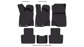 Interior mats for the Peugeot 5008 (P67) 2024-… III generation EU Crossover 7-seater Hybrid - Фото 2