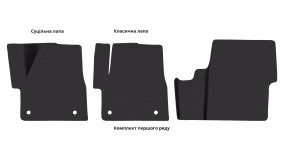 Interior mats for the Peugeot Traveller 2016-… I generation EU VAN 7-seater - Фото 3