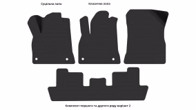 Interior mats for the Peugeot 5008 2009-2017 I generation EU Minivan 7-seater - Фото 5