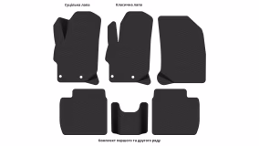 Interior mats for the Peugeot 301 2012-2017 I generation EU Sedan pre-restyling - Фото 3