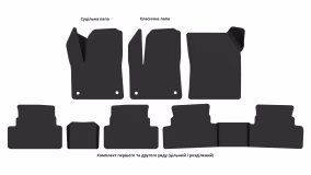 Interior mats for the Peugeot 3008 2016-2020 II generation EU Crossover pre-restyling - Фото 4