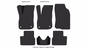 Interior mats for the Peugeot 2008 2013-2019 I generation EU Crossover - Фото 3