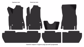 Interior mats for the Peugeot Partner Tepee 2008-2018 II generation EU VAN - Фото 4
