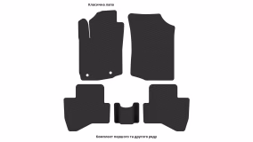 Interior mats for the Peugeot 108 2014-… I generation EU Hatchback - Фото 3