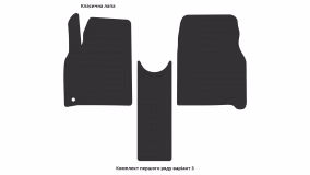 Interior mats for the Peugeot 807 2002-2014 I generation EU Minivan 7-seater - Фото 7