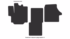 Interior mats for the Peugeot Boxer 2006-2024 II generation EU VAN pre-restyling - Фото 2
