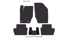 Interior mats for the Peugeot 308 CC 2007-2013 I generation EU Cabriolet (Coupe) - Фото 3