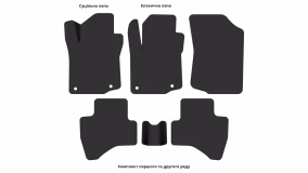 Interior mats for the Peugeot 107 2005-2014 I generation EU Hatchback - Фото 3