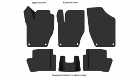 Interior mats for the Peugeot 308 SW 2007-2013 I generation EU Universal 7-seater - Фото 4