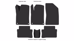 Interior mats for the Peugeot 508 RXH 2011-2018 I generation EU Crossover Hybrid - Фото 3