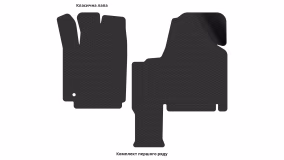 Interior mats for the Peugeot Expert Tepee 2012-2016 II generation EU VAN restyling - Фото 4