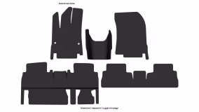 Interior mats for the Peugeot Partner 2018-… III generation EU VAN - Фото 4
