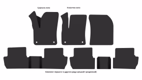 Interior mats for the Peugeot 3008 GT PACK 2016-2024 II generation EU Crossover - Фото 2