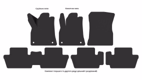Interior mats for the Peugeot 3008 2009-2016 I generation EU Crossover Hybrid - Фото 3