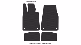 Interior mats for the Porsche Taycan Turbo S 2019-… I generation EU Sedan - Фото 2